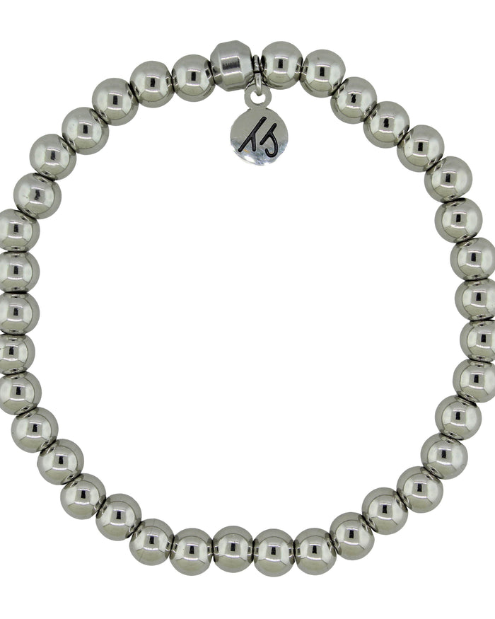 Defining Bracelet- Everyday Bracelet with Silver Steel Beads