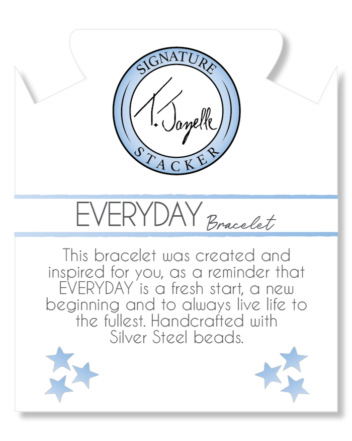 Defining Bracelet- Everyday Bracelet with Silver Steel Beads