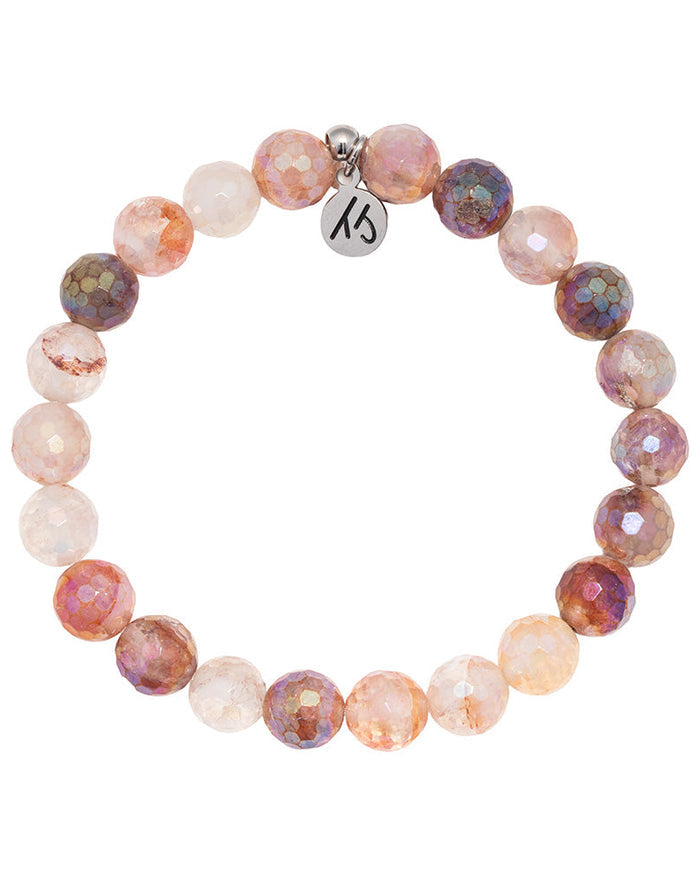 Defining Bracelet- Love Bracelet with Strawberry Quartz Gemstones