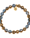 Defining Bracelet- Motivation Bracelet with Blue Gold Agate Gemstones