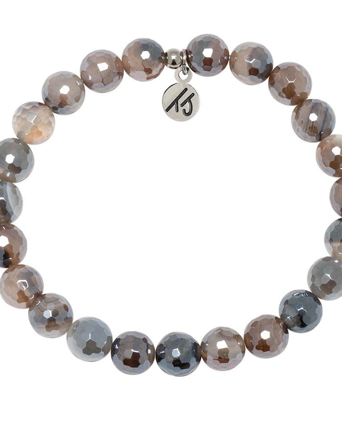Defining Bracelet- Peace Bracelet with Storm Agate Gemstones