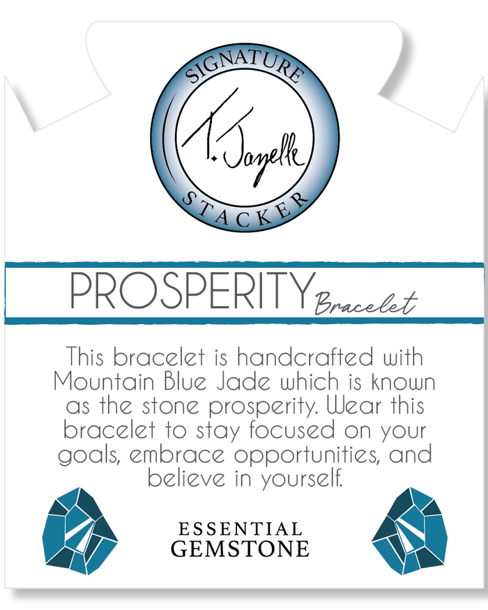 Defining Bracelet- Prosperity Bracelet with Mountain Blue Jade Gemstones