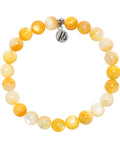 Defining Bracelet- Prosperity Bracelet with Yellow Shell Gemstones