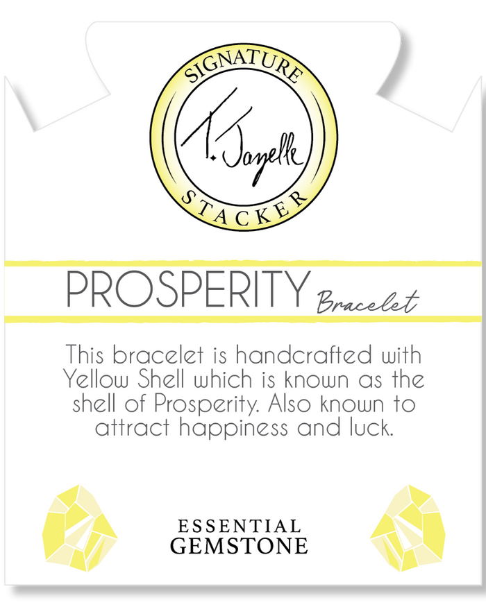 Defining Bracelet- Prosperity Bracelet with Yellow Shell Gemstones