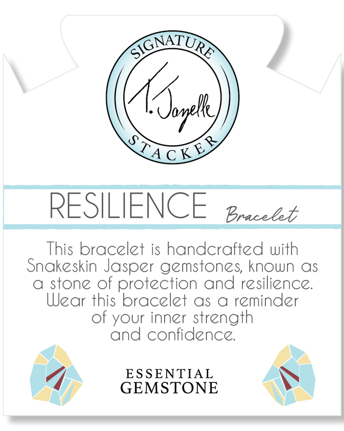 Defining Bracelet- Resilience Bracelet with Snakeskin Jasper Gemstones