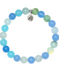 Defining Bracelet- Wellness Bracelet with Multi Blue Jade Gemstones