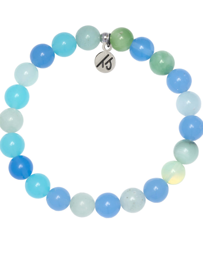Defining Bracelet- Wellness Bracelet with Multi Blue Jade Gemstones