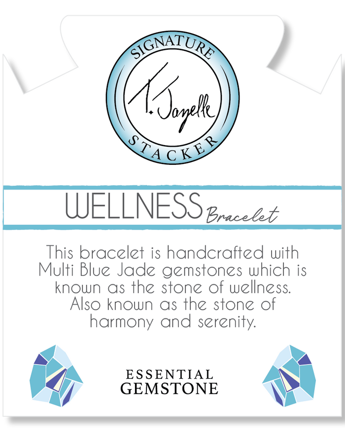 Defining Bracelet- Wellness Bracelet with Multi Blue Jade Gemstones