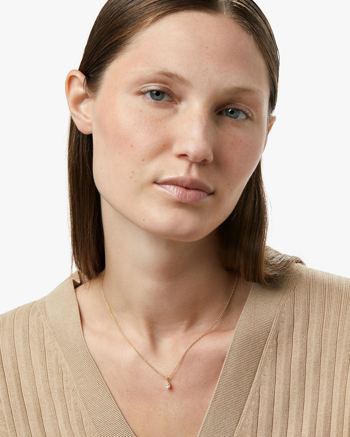 Delicate Solitaire Pendant - Elise Pendant