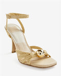 Dolce Vita Strappy Raffia Heel Natural