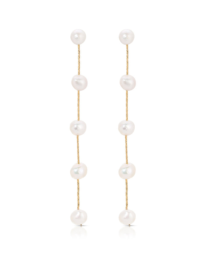 Dripping Pearl Delicate Drop Earrings