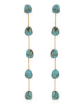 Dripping Turquoise Delicate Drop Earrings