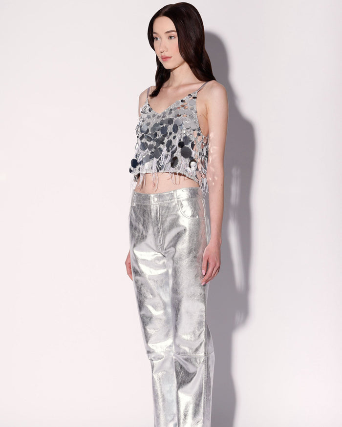 Dynah Top, Silver Starlet Sequin