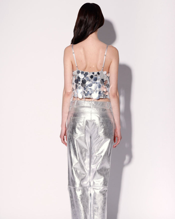 Dynah Top, Silver Starlet Sequin