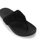 Everly Sandal - Hand Crochet - Black Medallion