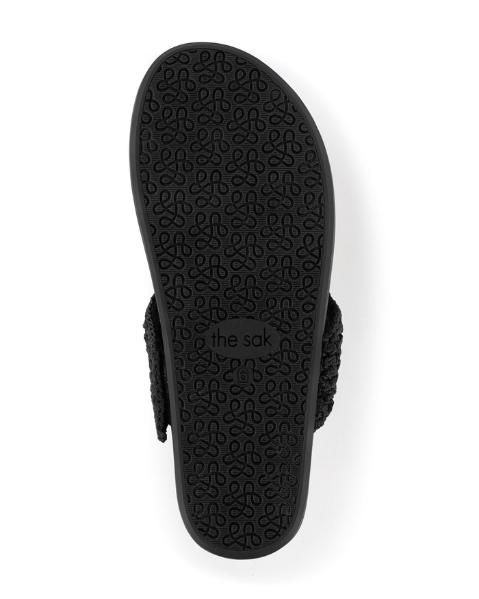 Everly Sandal - Hand Crochet - Black Medallion