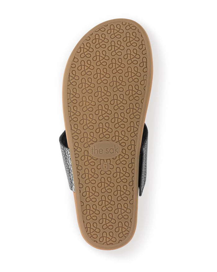 Everly Sandal - Leather - Dark Silver