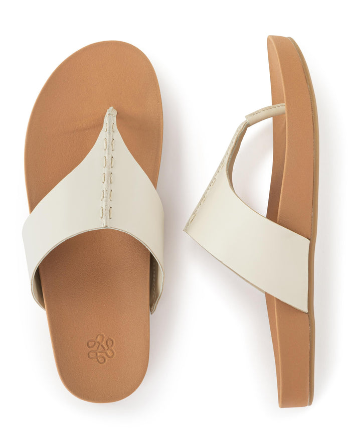 Everly Sandal - Leather - Stone