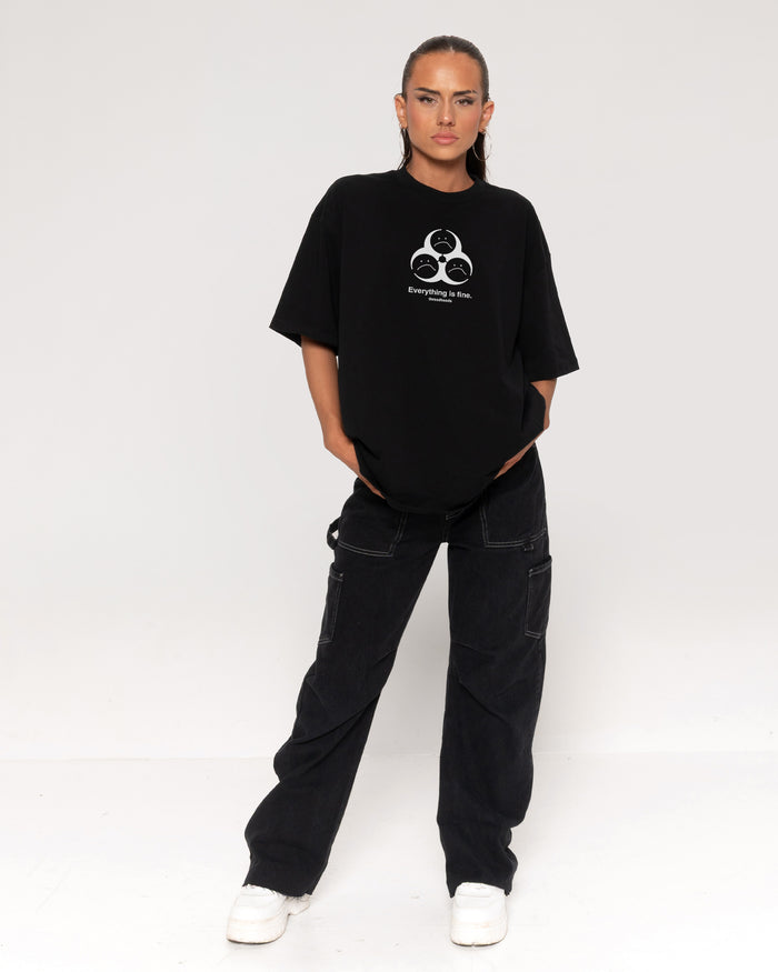 Everything Is Fine Biohazard Oversized Tee