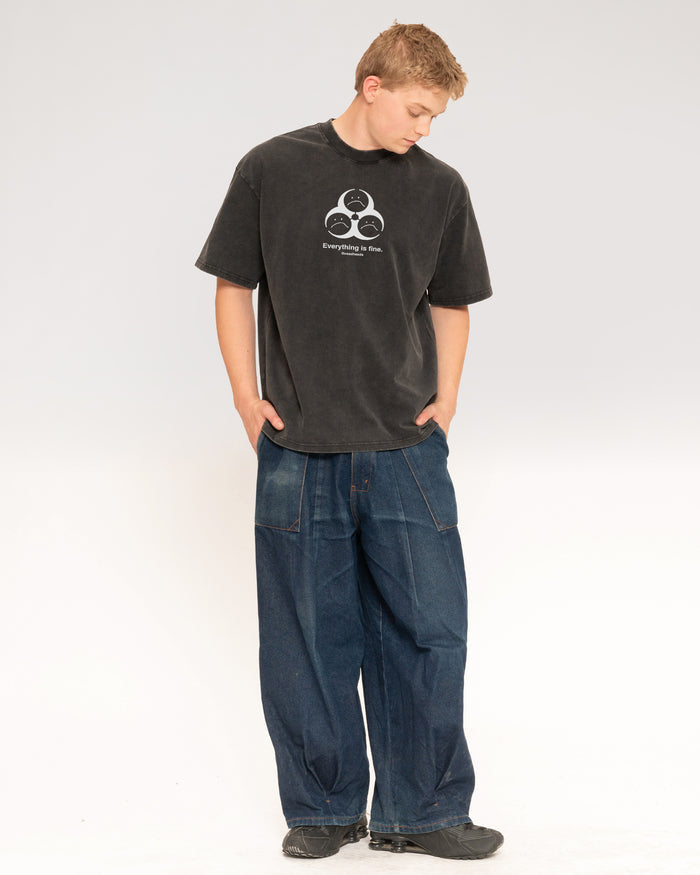 Everything Is Fine Biohazard Oversized Tee