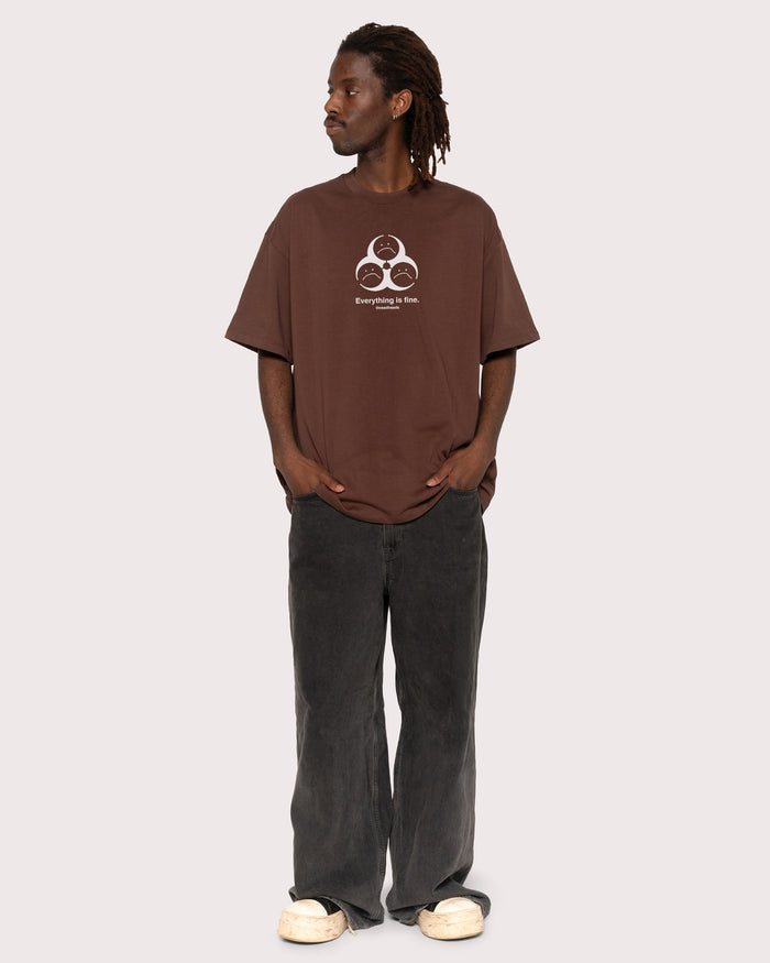 Everything Is Fine Biohazard Oversized Tee