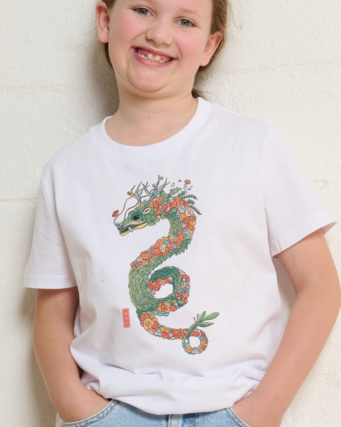 Flower Dragon Kids T-Shirt Online Australia