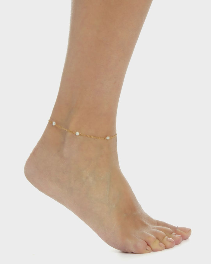 FRESHWATER PEARL MAX ANKLET GOLD