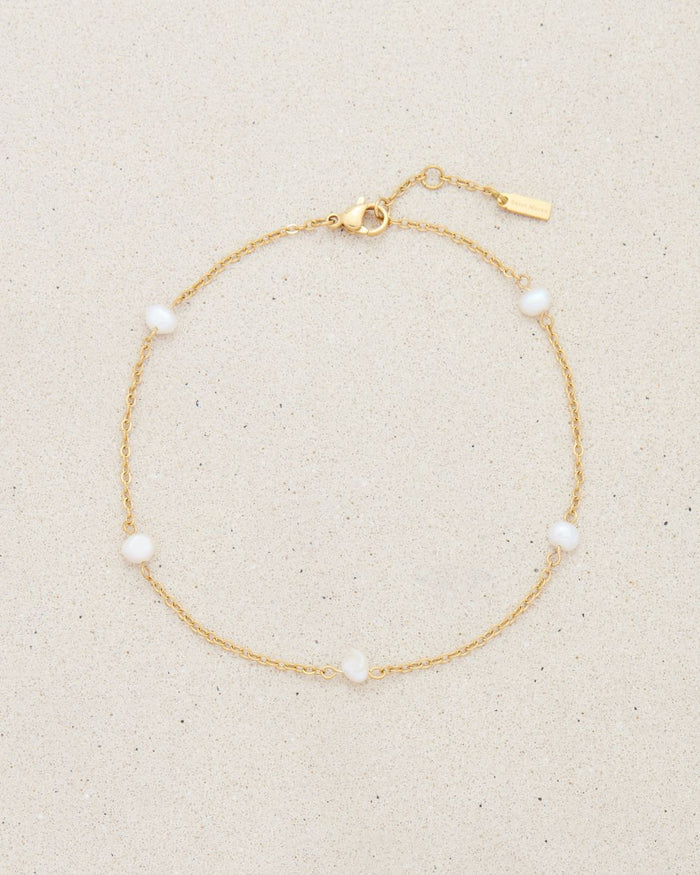 FRESHWATER PEARL MAX ANKLET GOLD