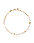 Freshwater Pearl Polished Pebble Anklet