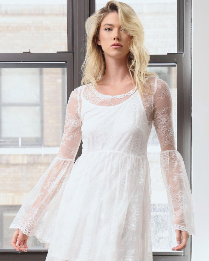 Gabrielle Dress, Ivory Lace
