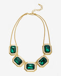 Gem Gold Necklace Emerald