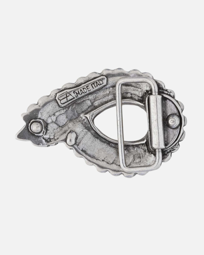 Genoa | Silver Belt Buckle Antique Silver