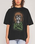 Go To Hell Black Oversized Tee