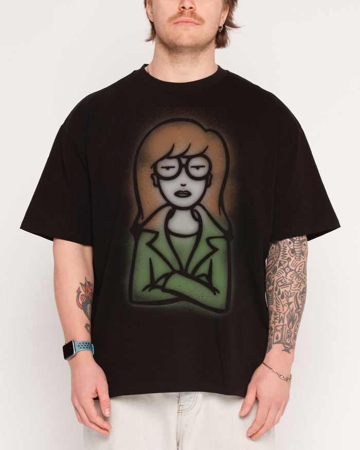 Go To Hell Black Oversized Tee