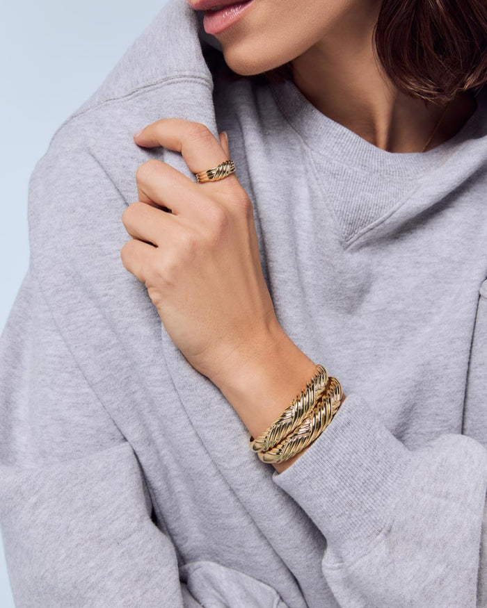 Gold Cuff Bracelet - Kamilla