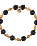 Gold Day by Day Collection- Onyx Gemstone Bracelet