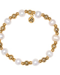 Gold Day by Day Collection- Pearl Gemstone Bracelet