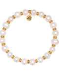 Gold Empowered Elegance Collection- Pearl Gemstone Bracelet