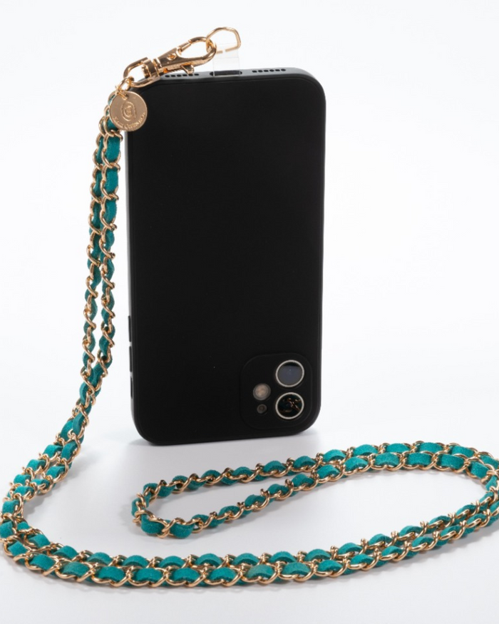 Gold N' Emerald Crossbody Phone Chain