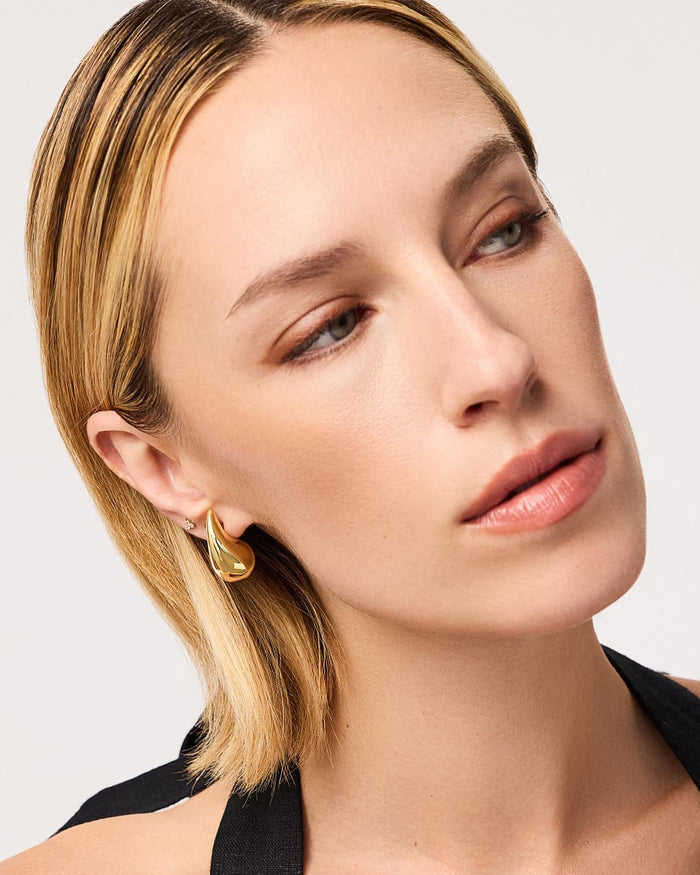 Gold Statement Earrings - Kiara