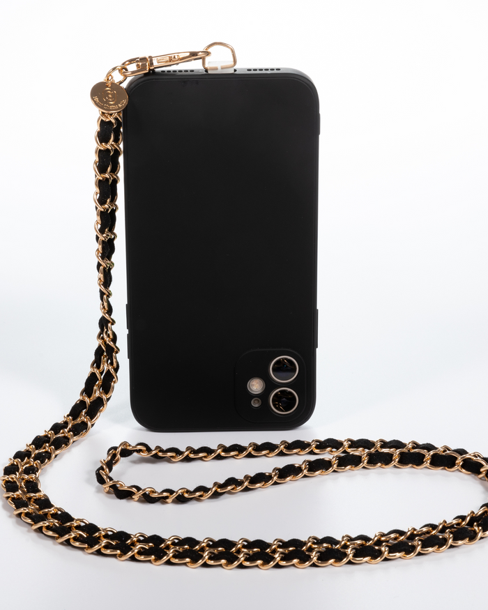 Golden Black Crossbody Phone Chain