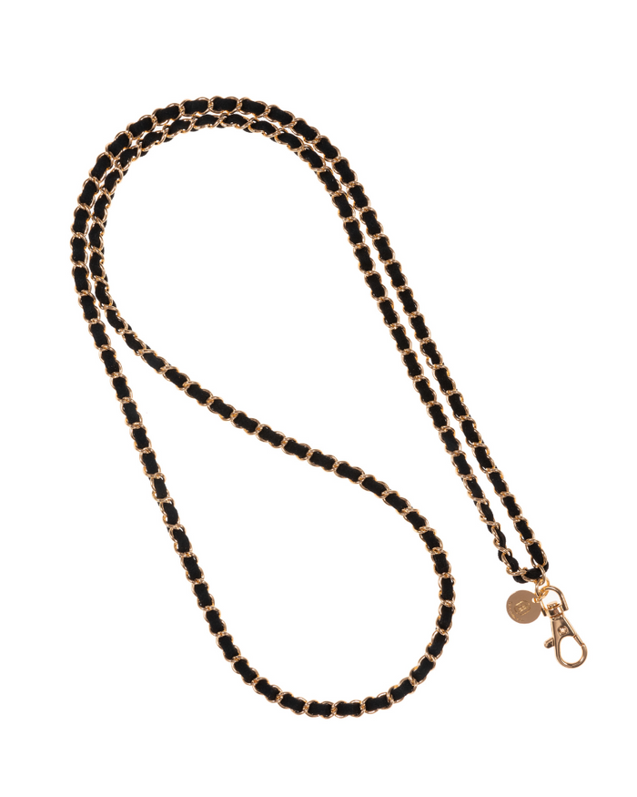 Golden Black Crossbody Phone Chain