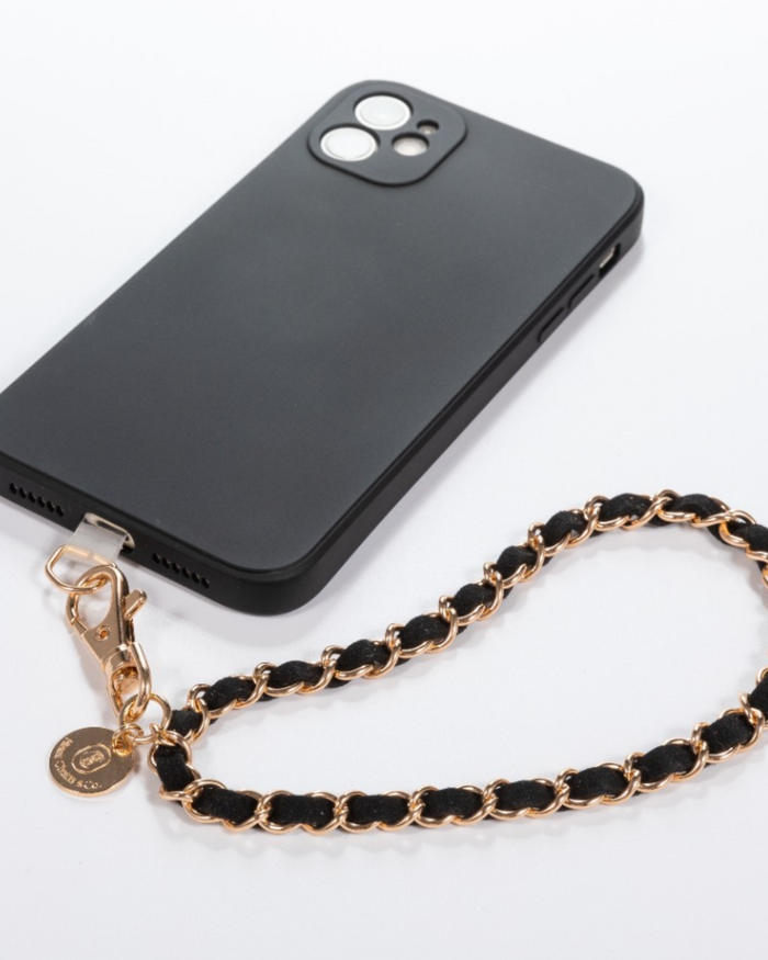 Golden Black Phone Wristlet