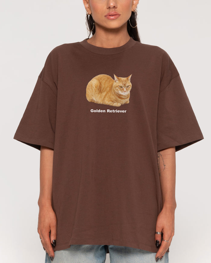 Golden Retriever Brown Oversized Tee
