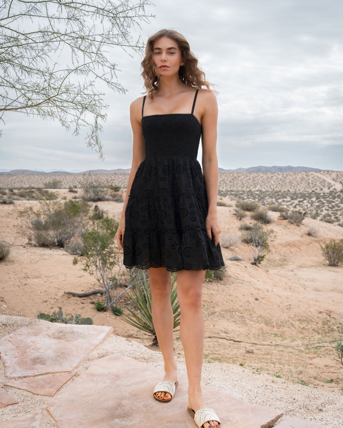 Hannah Dress In Black Eyelet