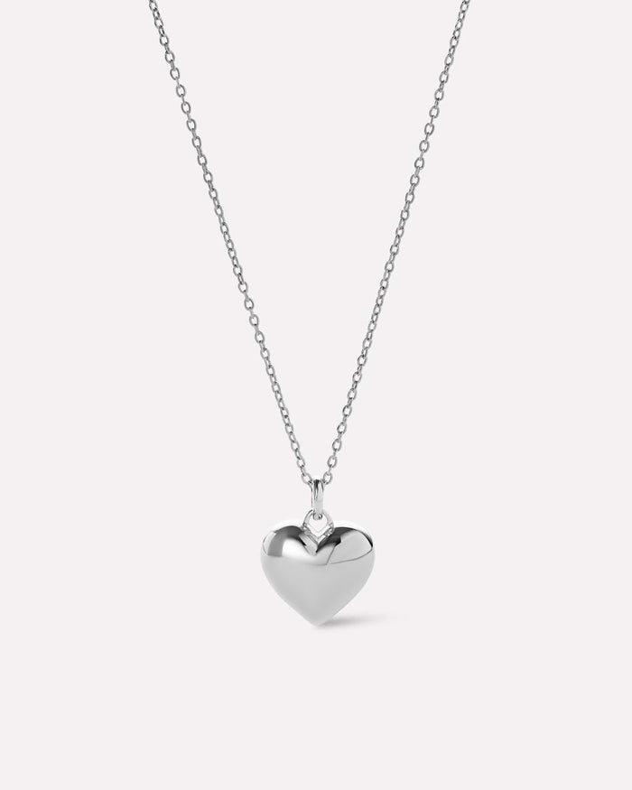 Heart Necklace - Lev Small Silver