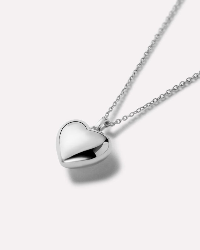 Heart Necklace - Lev Small Silver