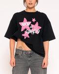 Horny & Confused Black Boxy Crop Tee