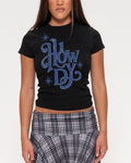 Howdy Black Longline Baby Tee
