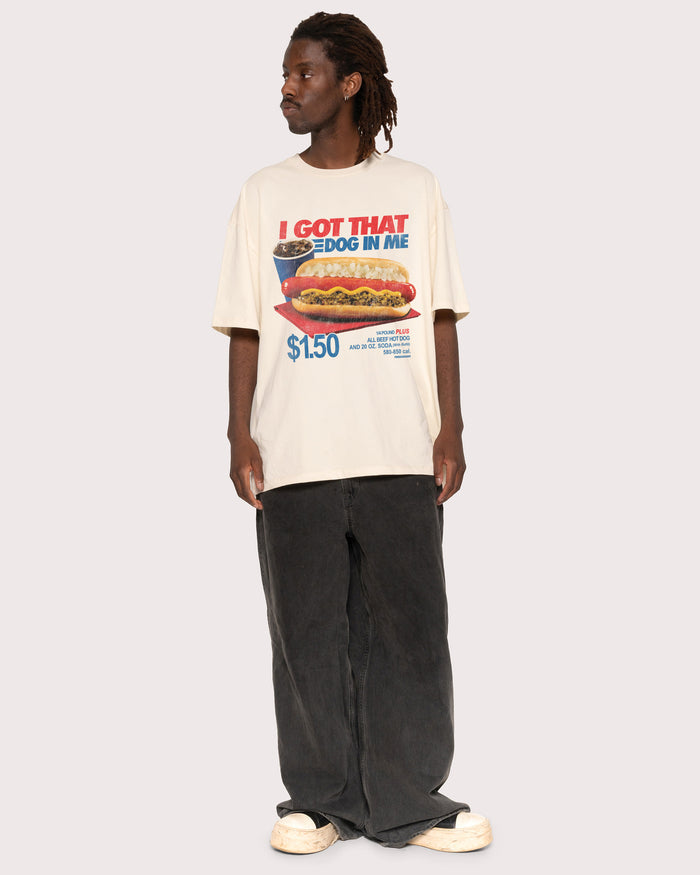 I Got That Dog In Me Natural Oversized Tee